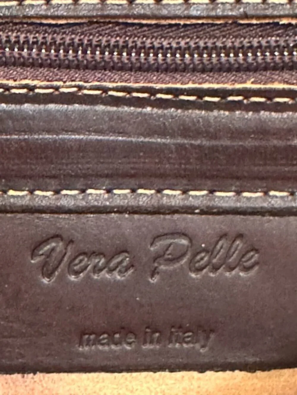 Vera Pelle | Made in Italy Vintage Leather Crossbody Sachel Messenger Bag Brown